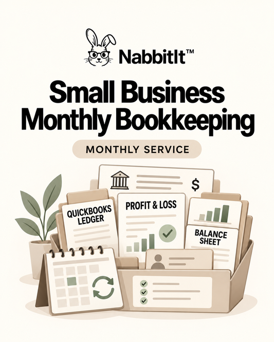 Small Business Monthly Bookkeeping