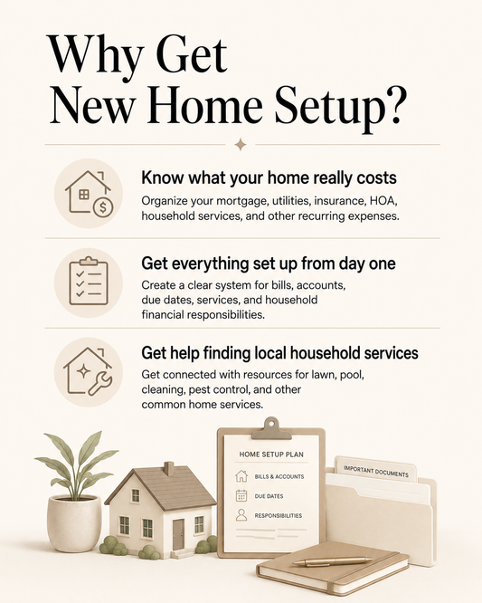 New Home Setup • One-time package